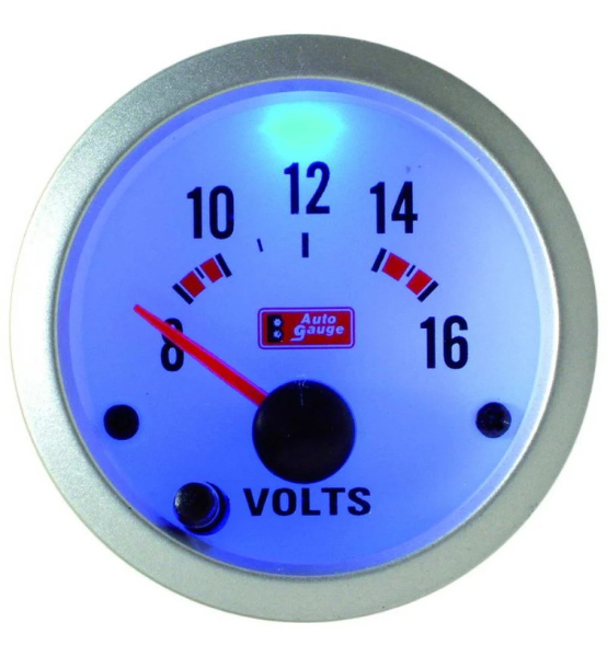 Βολτόμετρο Αυτοκινήτου με 7 Εναλλασσόμενα Χρώματα Auto Gauge 1τμχ.