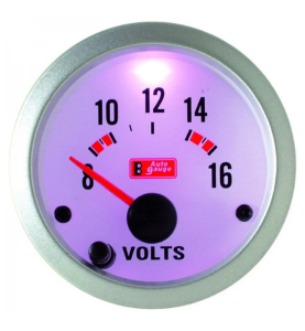 Βολτόμετρο Αυτοκινήτου με 7 Εναλλασσόμενα Χρώματα Auto Gauge 1τμχ.