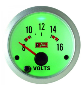 Βολτόμετρο Αυτοκινήτου με 7 Εναλλασσόμενα Χρώματα Auto Gauge 1τμχ.