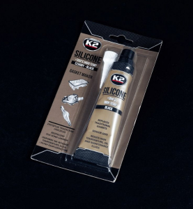 Σιλικόνη Στεγανοποίησης Υψηλών Θερμοκρασιών Μαύρη K2 Silicone Black High-Temp +350°C 85gr