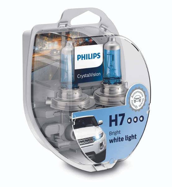Λάμπες Αλογόνου Αυτοκινήτου Philips CrystalVision H7 12V 55W 4300K W5W