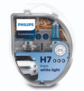 Λάμπες Αλογόνου Αυτοκινήτου Philips CrystalVision H7 12V 55W 4300K W5W