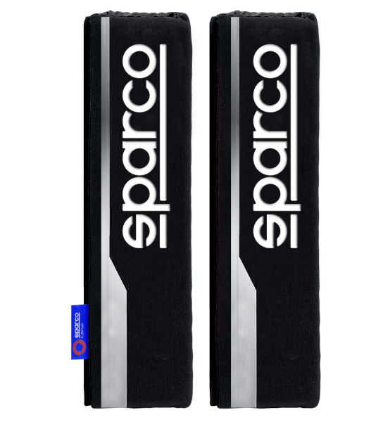 Μαξιλαράκια Ζώνης Ασφαλείας Αυτοκινήτου Μαύρα Sparco Seat Belt Pads 2τμχ.