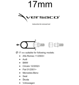 Καπάκια για Μπουλόνια Τροχού Χρωμίου 17mm Versaco Wheel Nut Covers 20τμχ