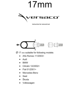 Καπάκια για Μπουλόνια Τροχού Μαύρα 17mm Versaco Wheel Nut Covers 20τμχ