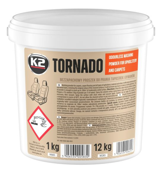Απορρυπαντική Σκόνη Καθαρισμού Ταπετσαρίας K2 Tornado 1kg