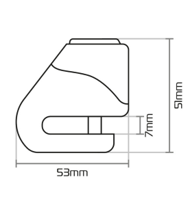Λουκέτο Δισκόφρενου για Μοτοσυκλέτες & Σκούτερ Κίτρινο/Μαύρο Oxford Micro XD5 Disc Lock 1τμχ.