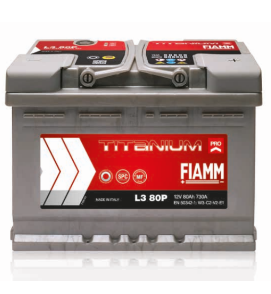 Μπαταρία Αυτοκινήτου FIAMM TITANIUM PRO L3 80P 12V 80Ah 730A Πολικότητα (+) Δεξιά