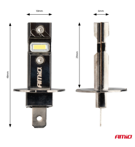 LED Λάμπες Αυτοκινήτου AMiO Hybrid Series H3 12V 60W 6000K 5600lm Canbus 2τμχ.