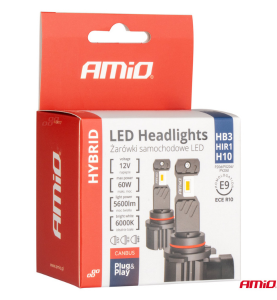 Λάμπες Αυτοκινήτου LED HB3/HIR1/H10 6000K 12V 60W Canbus AMiO Hybrid Series 2τμχ.