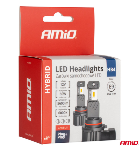 Λάμπες Αυτοκινήτου LED HB4 9006 12V 60W 5600LM 6000K Canbus AMiO Hybrid Series 2τμχ.