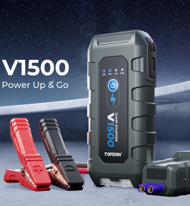 Φορητός Εκκινητής Μπαταρίας Αυτοκινήτου & Power Bank TOPDON Jump Starter V1500