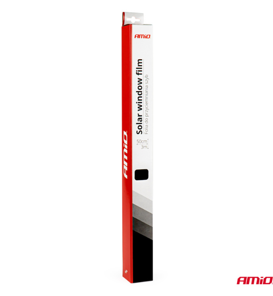 Αντηλιακή Μεμβράνη Παραθύρων Αυτοκινήτου 0,5×3m Ultra Dark Black (1%) AMiO Solar Window Film