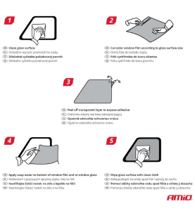 Αντηλιακή Μεμβράνη Παραθύρων Αυτοκινήτου 0,75×3m Ultra Dark Black (1%) AMiO Solar Window Film