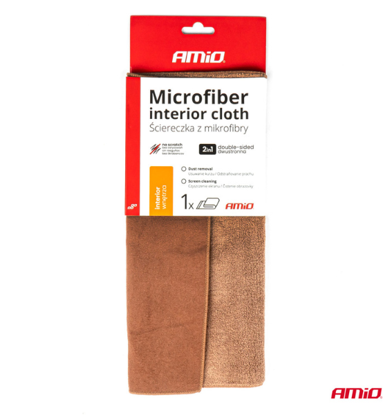 Πανί Μικροϊνών Διπλής Όψης για Εσωτερικό Αυτοκινήτου AMiO Microfiber Interior Cloth 1τμχ