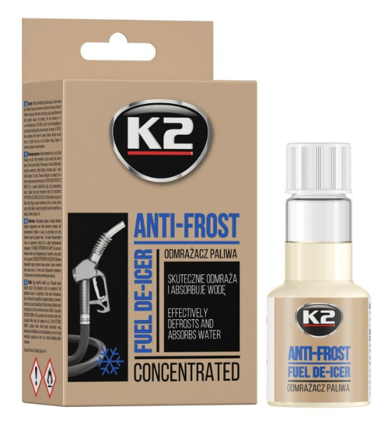 Αντιπαγωτικό Καυσίμου Συμπυκνωμένο Γενικής Χρήσης για Βενζίνη & Πετρέλαιο K2 ANTI-FROST 50ml.
