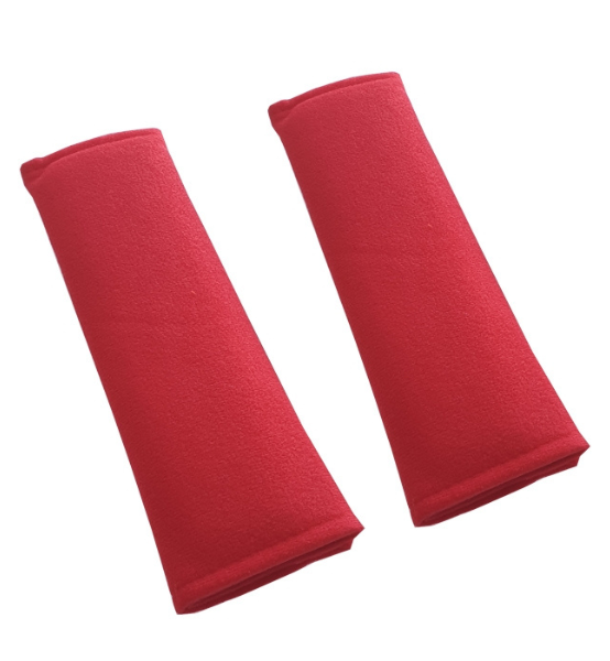 Προστατευτικά Μαξιλαράκια Ζώνης Ασφαλείας Αυτοκινήτου Κόκκινα 2τμχ