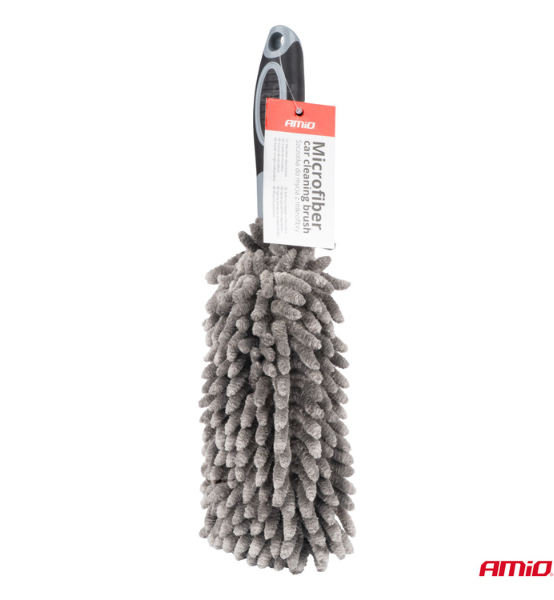 Βούρτσα Καθαρισμού Αυτοκινήτου Μικροϊνών με Λαβή AMiO Microfiber Cleaning Brush 1τμχ.