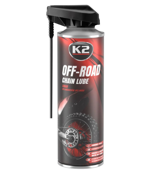 Λιπαντικό Σπρέι Αλυσίδας Μοτοσικλέτας K2 CHAIN LUBE OFF-ROAD 500ml.