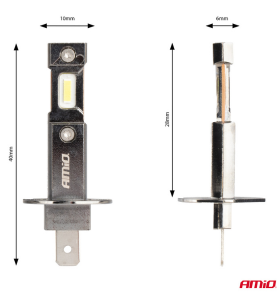 LED Λάμπες Αυτοκινήτου H1 6000K Canbus 60W 12V 5600lm AMIO Hybrid Series 2τμχ