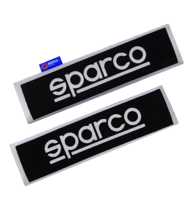 Μαξιλαράκια Ζώνης Ασφαλείας Αυτοκινήτου Μαύρο/Γκρι Sparco Seat Belt Pads 2τμχ