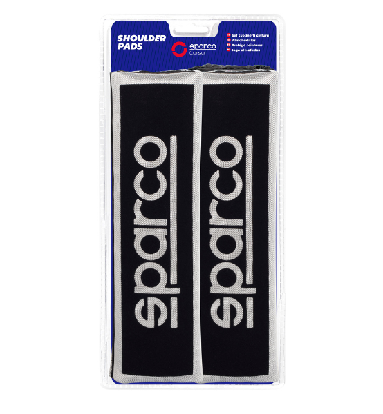 Μαξιλαράκια Ζώνης Ασφαλείας Αυτοκινήτου Μαύρο/Γκρι Sparco Seat Belt Pads 2τμχ