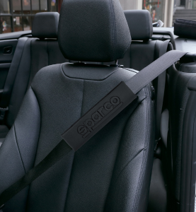 Μαξιλαράκια Ζώνης Ασφαλείας Αυτοκινήτου Μαύρο Sparco Seat Belt Pads 2τμχ