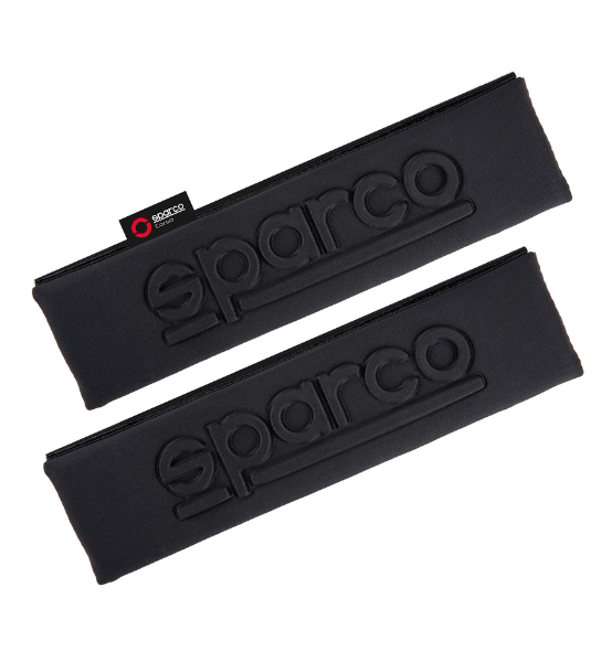Μαξιλαράκια Ζώνης Ασφαλείας Αυτοκινήτου Μαύρο Sparco Seat Belt Pads 2τμχ
