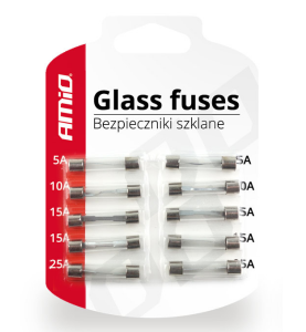 Σετ Γυάλινες Ασφάλειες 6mm×30mm AMiO Glass Fuses 10τμχ