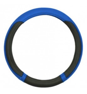 Κάλυμμα Τιμονιού Δερματίνη MOXI Medium 38cm Μαύρο/Μπλε