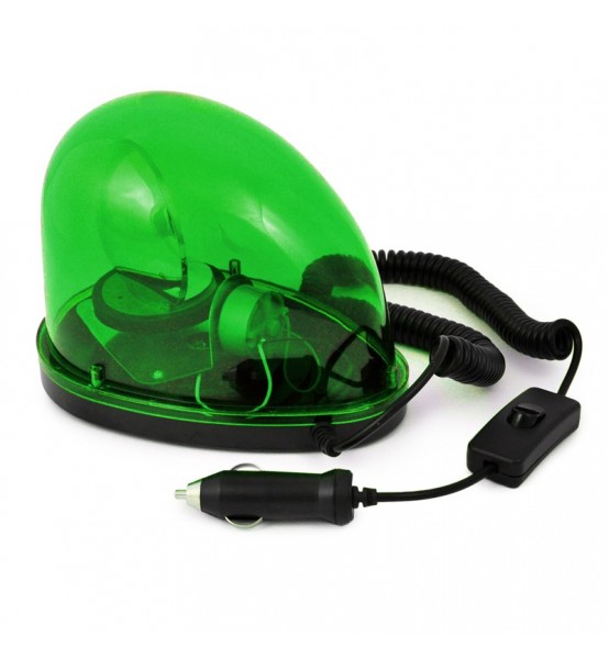 Φάρος Μαγνητικός Οβάλ 12V Χρώμα Πράσινο